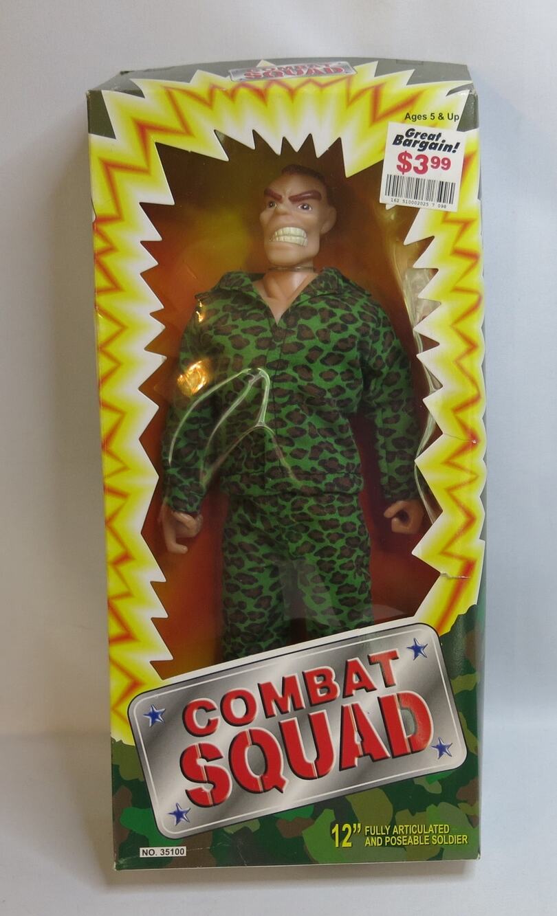 VINTAGE 1990s Combat Squad Soldier Military Doll Toy  New In Box Army Action